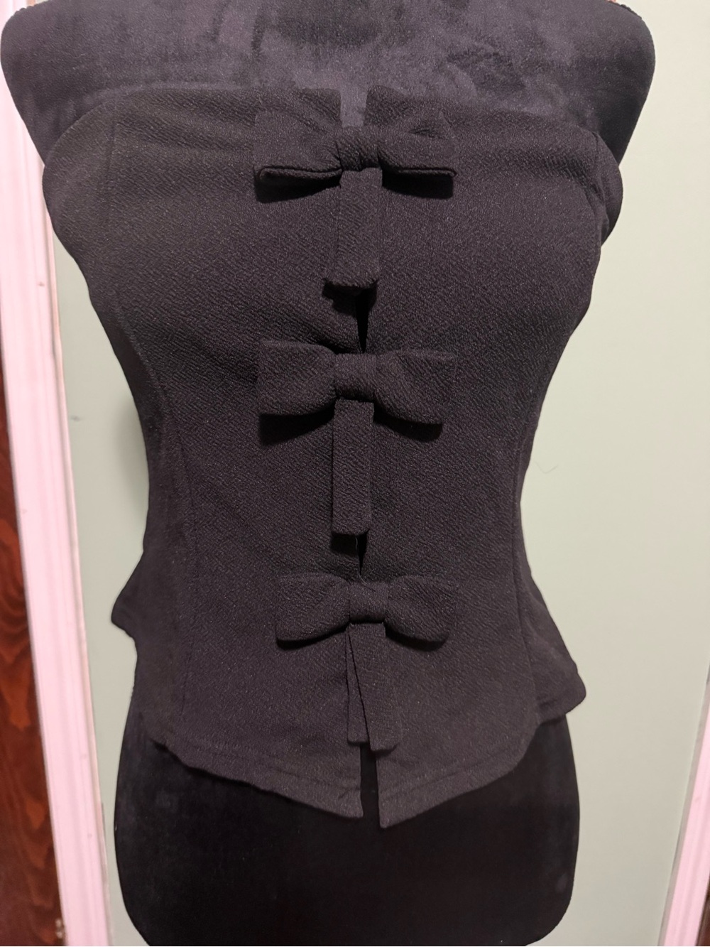 SHEIN black sleeveless dressy bow top large